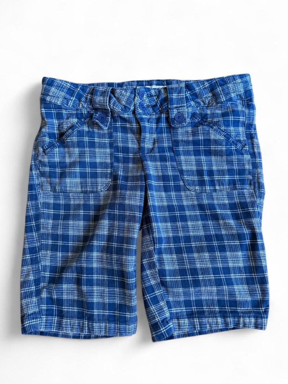 Vintage Guess Blue Plaid Women’s Bermuda Shorts